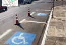 Trânsito inicia pintura de novas vagas para idosos e pessoas com deficiência e faixas de pedestres Trânsito inicia pintura de novas vagas para idosos e pessoas com deficiência e faixas de pedestres