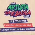 Estado abre inscrições para edital Artista na Escola 2026